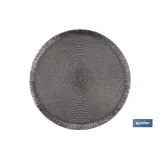 BAJOPLATO REDONDO DE COLOR PLATA MEDIDA 38 CM (PACK: 6 UDS) - Almacén de Ferretería Acor