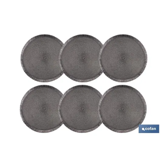 BAJOPLATO REDONDO DE COLOR PLATA MEDIDA 38 CM (PACK: 6 UDS) - Almacén de Ferretería Acor