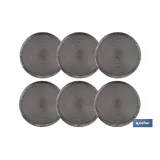 BAJOPLATO REDONDO DE COLOR PLATA MEDIDA 38 CM (PACK: 6 UDS) - Almacén de Ferretería Acor