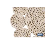 BAJOPLATO FORMA CIRCULOS  FIBRA NATURAL MEDIDA 35 CM (PACK: 6 UDS) - Almacén de Ferretería Acor