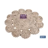BAJOPLATO FORMA CIRCULOS  FIBRA NATURAL MEDIDA 35 CM (PACK: 6 UDS) - Almacén de Ferretería Acor
