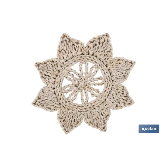 BAJOPLATO EN FORMA ESTRELLA  FIBRA NATURAL MEDIDA 30 CM (PACK: 6 UDS) - Almacén de Ferretería Acor