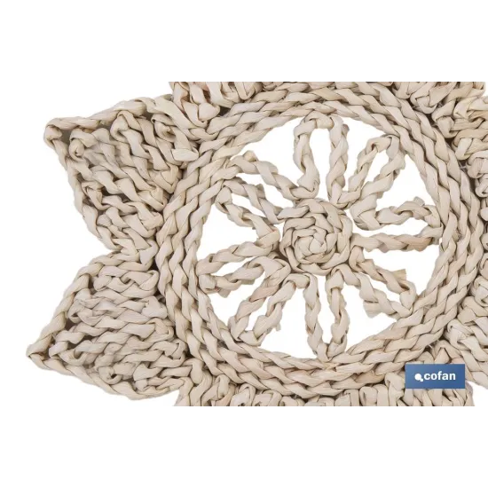 BAJOPLATO EN FORMA ESTRELLA  FIBRA NATURAL MEDIDA 30 CM (PACK: 6 UDS) - Almacén de Ferretería Acor