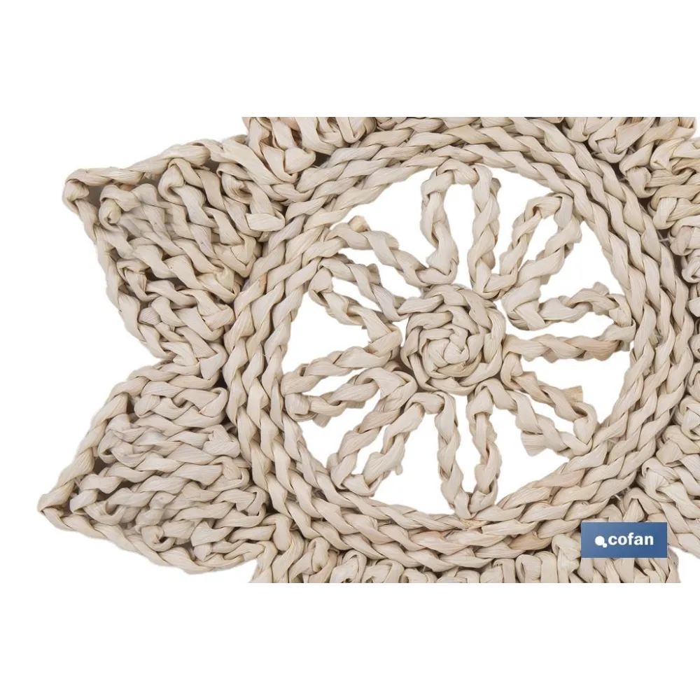 BAJOPLATO EN FORMA ESTRELLA  FIBRA NATURAL MEDIDA 30 CM (PACK: 6 UDS) - Almacén de Ferretería Acor