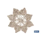 BAJOPLATO EN FORMA ESTRELLA  FIBRA NATURAL MEDIDA 30 CM (PACK: 6 UDS) - Almacén de Ferretería Acor