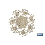 BAJOPLATO FORMA FLOR  FIBRA NATURAL MEDIDA 35 CM (PACK: 6 UDS) - Almacén de Ferretería Acor