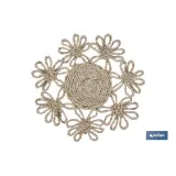 BAJOPLATO FORMA FLOR  FIBRA NATURAL MEDIDA 35 CM (PACK: 6 UDS) - Almacén de Ferretería Acor