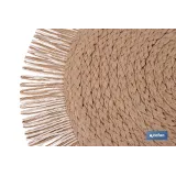 BAJOPLATO REDONDO FLECOS DE COLOR NATURAL MEDIDA 38 CM (PACK: 6 UDS) - Almacén de Ferretería Acor