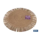 BAJOPLATO REDONDO FLECOS DE COLOR NATURAL MEDIDA 38 CM (PACK: 6 UDS) - Almacén de Ferretería Acor