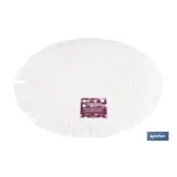 BAJOPLATO REDONDO FLECOS DE COLOR BLANCO MEDIDA 38 CM (PACK: 6 UDS) - Almacén de Ferretería Acor