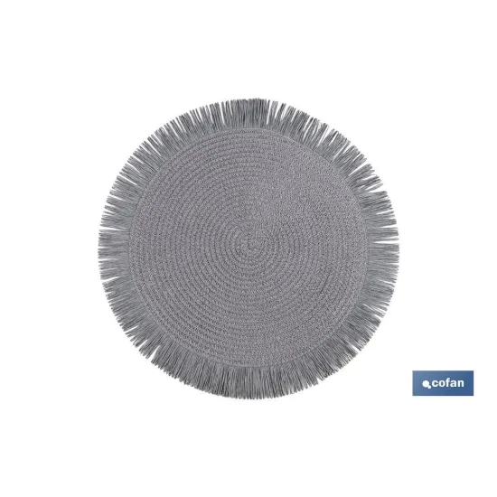 BAJOPLATO REDONDO FLECOS DE COLOR GRIS  MEDIDA 38 CM (PACK: 6 UDS) - Almacén de Ferretería Acor