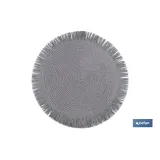 BAJOPLATO REDONDO FLECOS DE COLOR GRIS  MEDIDA 38 CM (PACK: 6 UDS) - Almacén de Ferretería Acor