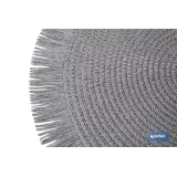 BAJOPLATO REDONDO FLECOS DE COLOR GRIS  MEDIDA 38 CM (PACK: 6 UDS) - Almacén de Ferretería Acor