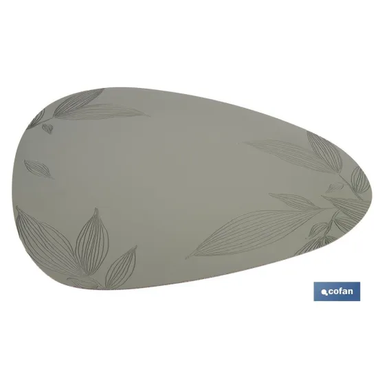 BAJOPLATO FORMA TRIANGULAR DE COLOR VERDE CLARO  ESTAMPADO  MEDIDA 45 X 36 CM (PACK: 6 UDS) - Almacén de Ferretería Acor