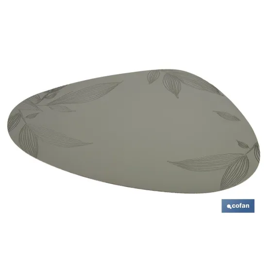 BAJOPLATO FORMA TRIANGULAR DE COLOR VERDE CLARO  ESTAMPADO  MEDIDA 45 X 36 CM (PACK: 6 UDS) - Almacén de Ferretería Acor