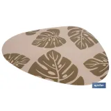 BAJOPLATO FORMA TRIANGULAR DE COLOR MARRON CLARO  ESTAMPADO  MEDIDA 45 X 36 CM (PACK: 6 UDS) - Almacén de Ferretería Acor
