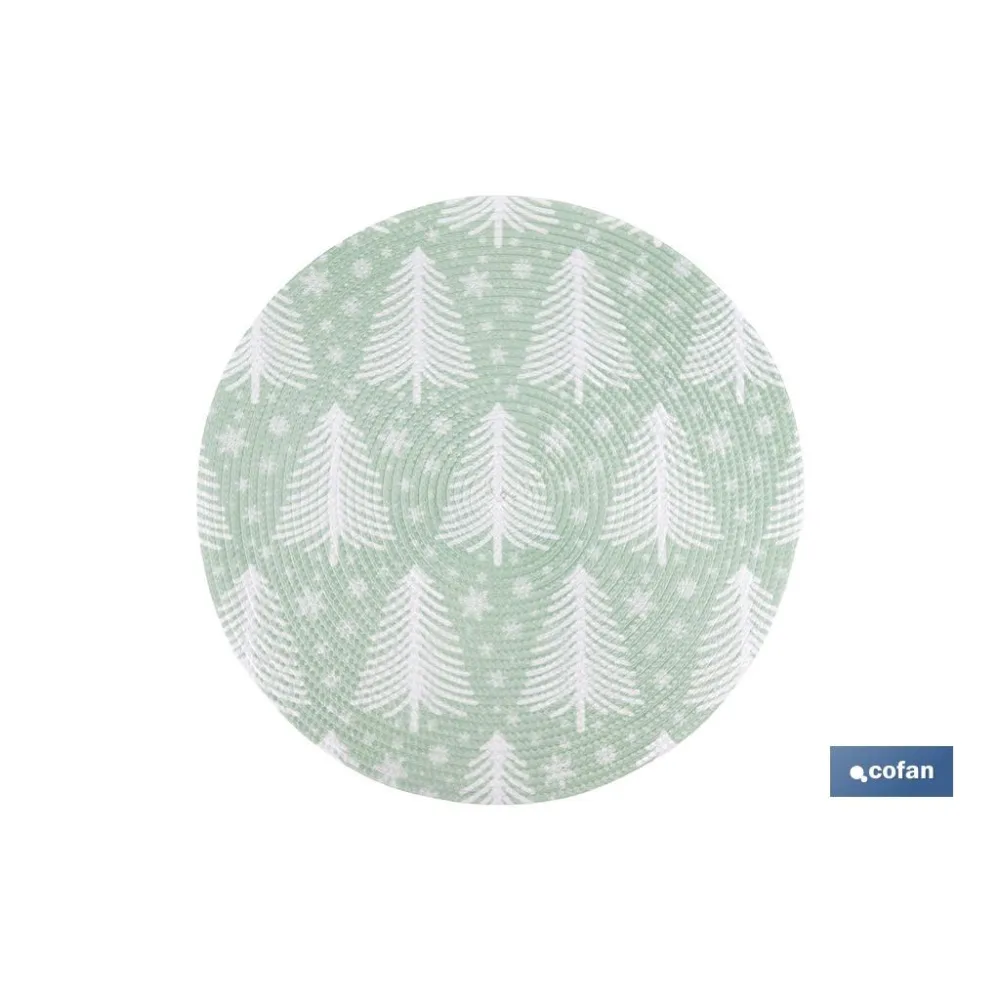 BAJOPLATO REDONDO DE COLOR VERDE / BLANCO MEDIDA 38 CM (PACK: 6 UDS) - Almacén de Ferretería Acor