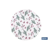BAJOPLATO REDONDO ESTAMPADO HOJAS  MEDIDA 38 CM (PACK: 6 UDS) - Almacén de Ferretería Acor