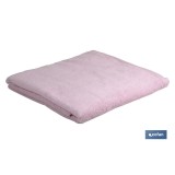 TOALLA BAÑO ROSA CLARO GR.580/M2 GAMA  FLOR 100X150cm