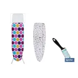 PACK DE TABLA DE PLANCHA 120 X 38 CM ,FUNDA Y RODILLO QUITAPELUSAS (PACK: 1 UDS) - Almacén de Ferretería Acor