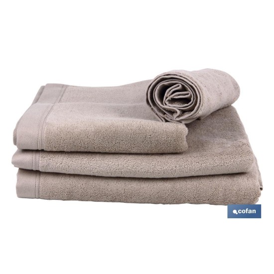 TOALLA DUCHA BEIGE GR.580/M2 MODELO ABISINIA 70X140cm