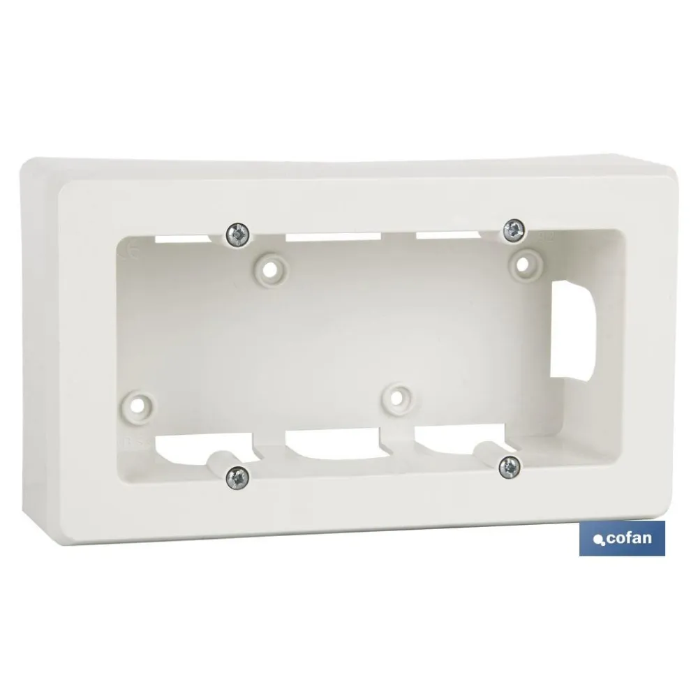 ZÓCALO SUPERFICIE 253X96X43 PARA 3 ELEMENTO. BLANCO (PACK: 1 UDS) - Almacén de Ferretería Acor