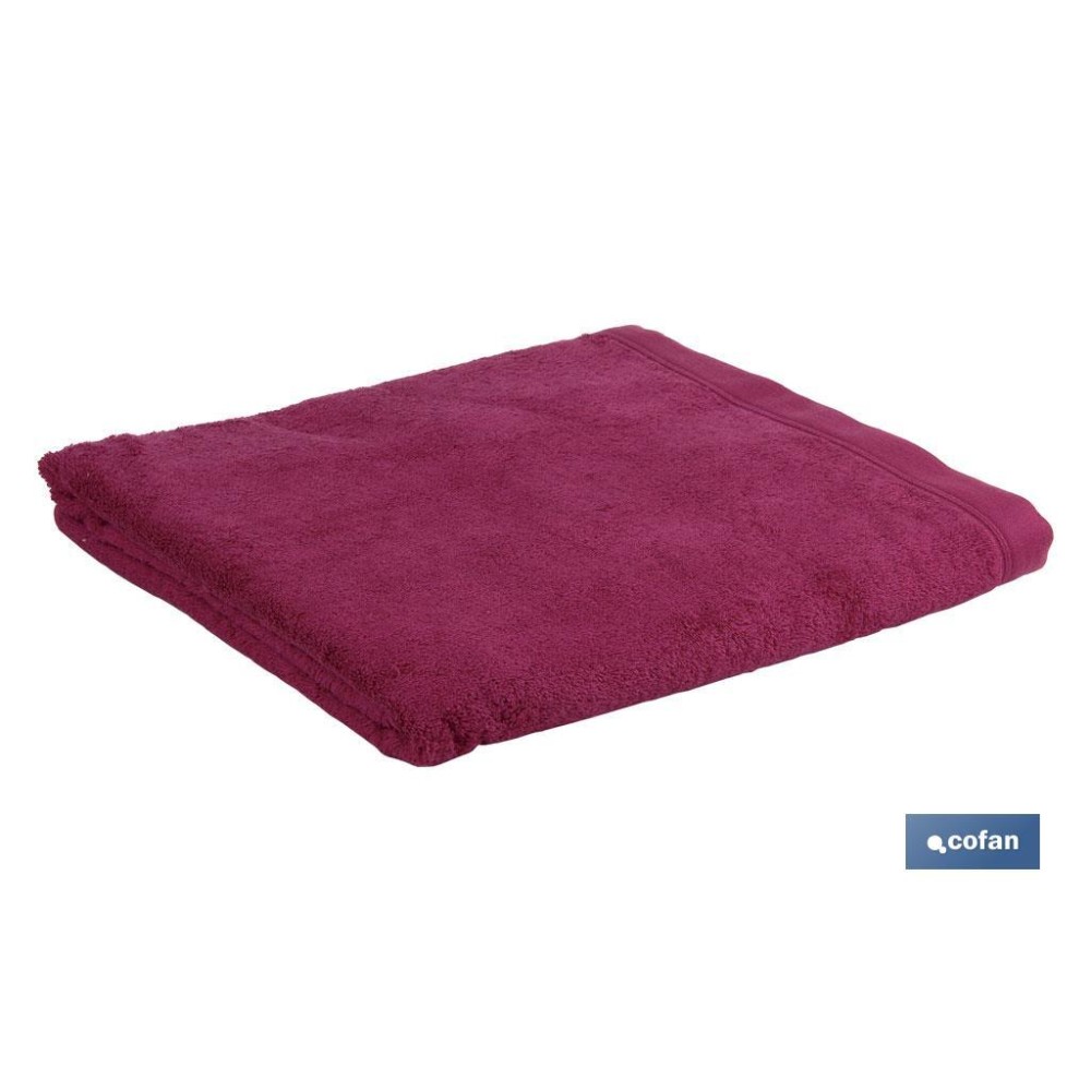 TOALLA DUCHA PÚRPURA GR.580/M2 MODELO MAR ROJO 70X140cm