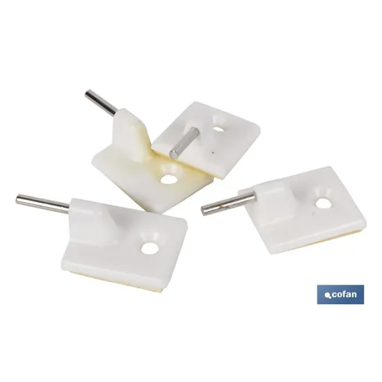 BL 4 UDS SOPORTE DE CORTINAS BLANCO (PACK: 12 UDS) - Almacén de Ferretería Acor