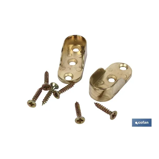 BL 2 UDS SOPORTE BARRA ARMARIO LATONADO (PACK: 10 UDS) - Almacén de Ferretería Acor