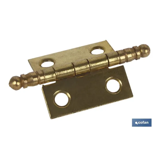 2 UDS. BISAGRA DE HIERRO LATONADO FIN ALTO 40X35 VENTA UNITARIA (PACK: 1 UDS) - Almacén de Ferretería Acor