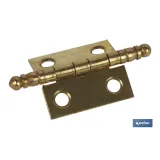 2 UDS. BISAGRA DE HIERRO LATONADO FIN ALTO 40X35 VENTA UNITARIA (PACK: 1 UDS) - Almacén de Ferretería Acor