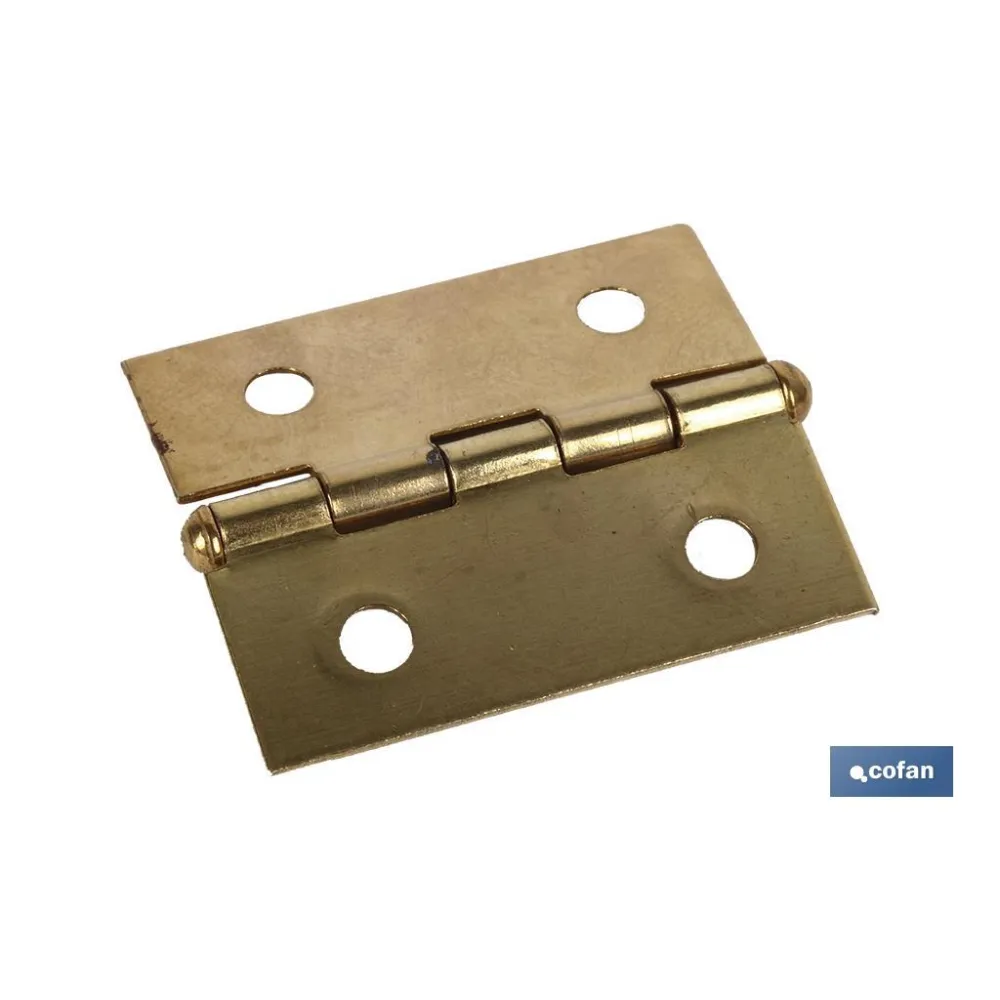 2 UDS BISAGRA HIERRO LATON 35 X 30 (PACK: 12 UDS) - Almacén de Ferretería Acor