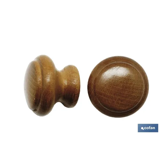 2 UDS POMO ROBLE 30MM (PACK: 12 UDS) - Almacén de Ferretería Acor