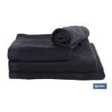 TOALLA BAÑO NEGRO GR.580/M2 MODELO BRILLANTE 100X150cm