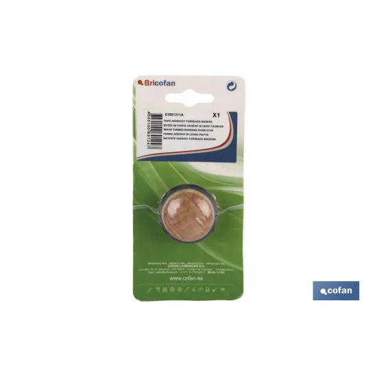 TOPE ADHESIVO TORNEADO HAYA (PACK: 12 UDS) - Almacén de Ferretería Acor