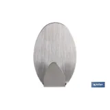 2 UDS COLGADOR AUTOADH. OVAL INOX GRANDE (PACK: 1 UDS) - Almacén de Ferretería Acor