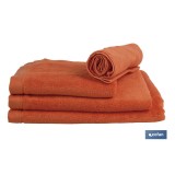 TOALLA LAVABO ORANGE  GR.580/M2  MODELO AMANECER 50X100cm
