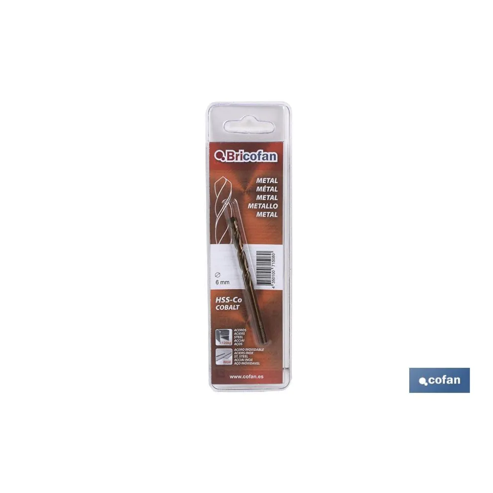 BL 3 UDS BROCA HSSCO DIN338 BRICOFAN 1,5 mm (PACK: 1 UDS) - Almacén de Ferretería Acor