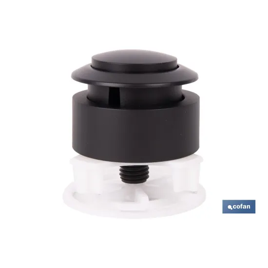 PULSADOR NEGRO CON MECANISMO INTERRUMPIBLE MODELO CANDABA (PACK: 1 UDS) - Almacén de Ferretería Acor