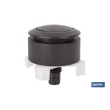PULSADOR NEGRO DE DOBLE DESCARGA PARA DESCARGADOR MODELO EUME (PACK: 1 UDS) - Almacén de Ferretería Acor