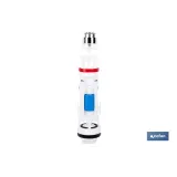 DESCARGADOR PARA WC CON DOBLE PULSADOR Y BASE ROSCADA MODELO TAMBRE (PACK: 1 UDS) - Almacén de Ferretería Acor