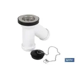 SIFÓN Y COMPACTO CON SALIDA Ø32-40 Y VÁLVULA LAVABO-BIDÉ Ø70 (PACK: 1 UDS) - Almacén de Ferretería Acor