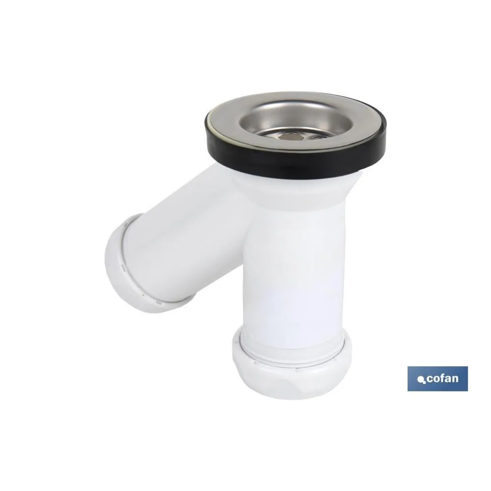 SIFÓN Y COMPACTO CON SALIDA Ø32-40 Y VÁLVULA LAVABO-BIDÉ Ø70 (PACK: 1 UDS) - Almacén de Ferretería Acor