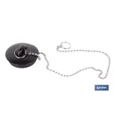 CONJUNTO DE TAPÓN PARA VÁLVULA Y CADENA CON DOS ANILLAS 380 MM (PACK: 1 UDS) - Almacén de Ferretería Acor