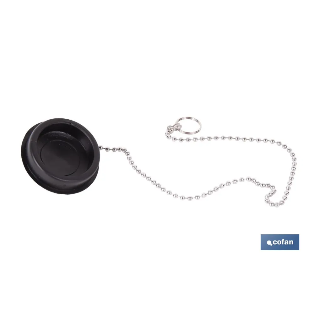 CONJUNTO DE TAPÓN PARA VÁLVULA Y CADENA CON DOS ANILLAS 380 MM (PACK: 1 UDS) - Almacén de Ferretería Acor