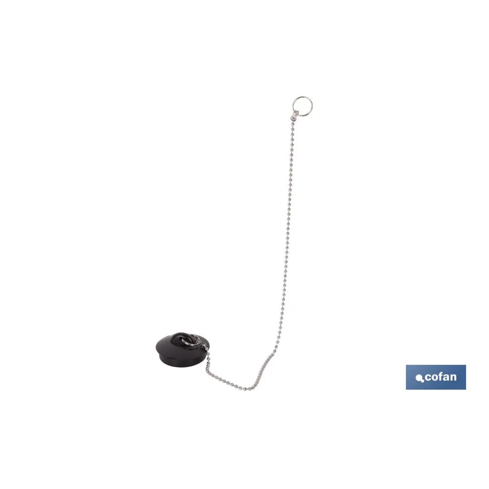 CONJUNTO DE TAPÓN PARA VÁLVULA Y CADENA CON DOS ANILLAS 380 MM (PACK: 1 UDS) - Almacén de Ferretería Acor