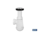 SIFÓN BOTELLA CON SALIDA Ø32-40 Y VÁLVULA LAVABO BIDÉ 1 1/2 x 70 (PACK: 1 UDS) - Almacén de Ferretería Acor