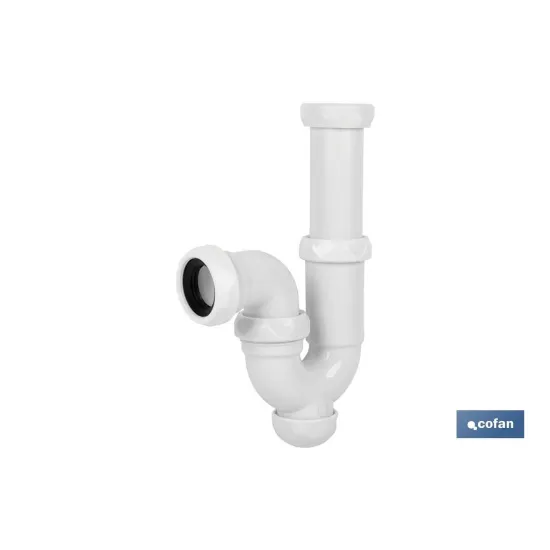 SIFÓN CURVO CON SALIDA Ø32-40 Y VÁLVULA LAVABO BIDÉ 1 1/2 x 70 (PACK: 1 UDS) - Almacén de Ferretería Acor