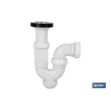 SIFÓN CURVO CON SALIDA Ø32-40 Y VÁLVULA LAVABO BIDÉ 1 1/2 x 70 (PACK: 1 UDS) - Almacén de Ferretería Acor