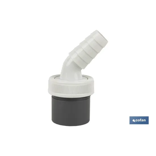 CONEXIÓN PVC Ø40 MM CON TOMA AUXILIAR PARA ELECTRODOMÉSTICOS (PACK: 1 UDS) - Almacén de Ferretería Acor